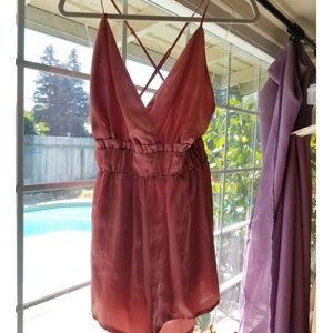 Strappy Pink Romper size L